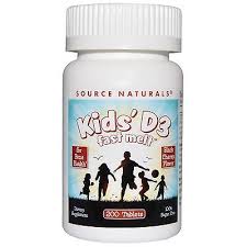 Source Naturals Kids D-3 400 IU Black Cherry 200 fast melt
