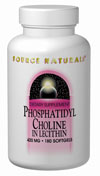 Source Naturals Phosphatidyl Choline in Lecithin 420 mg 180 softgel