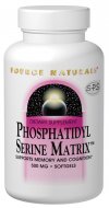 Source Naturals Phosphatidyl Serine Matrix 500 mg 60 softgel