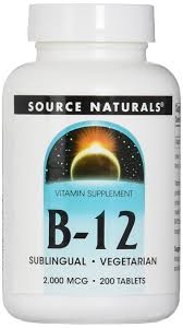 Source Naturals Vitamin B-12 2000 mcg 200 lozenge
