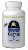 Source Naturals Acerola Cherry Chewable C 500 mg Fruit 100 tablet-OUT OF STOCK