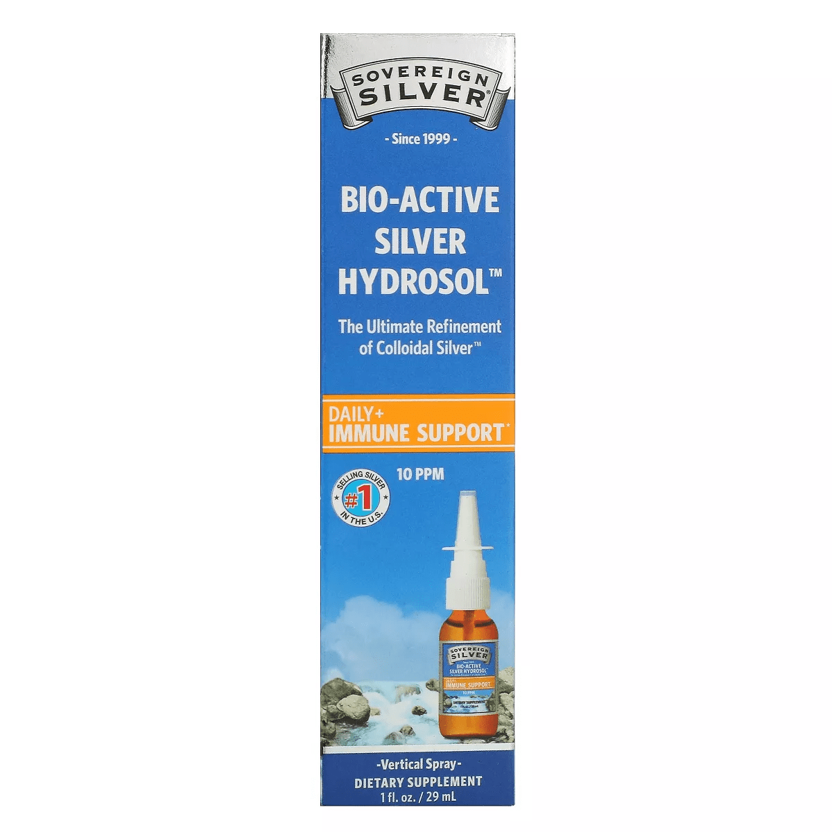 Sovereign Silver Bio-Active Silver Hydrosol - Vertical Spray 1 fl.oz(29 ml)