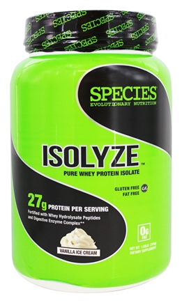 Species Nutrition - Isolyze Vanilla Ice Cream 22 servings