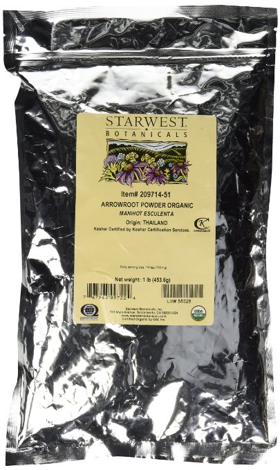 Starwest Botanical Arrowroot Powder Organic 1lb