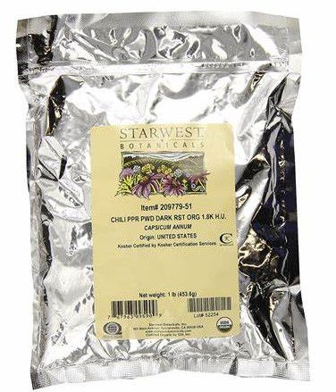 Starwest Botanicals Organic Chili Powder Med 1 lb