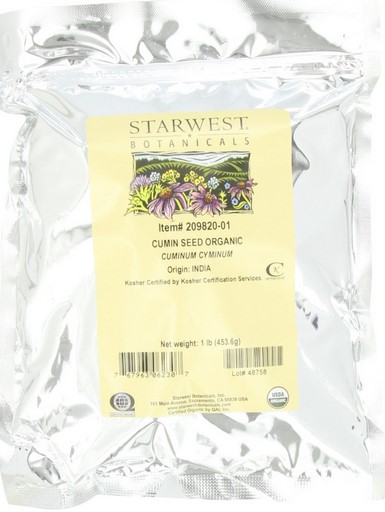 Starwest Botanicals Organic Cumin Seed 1 lb