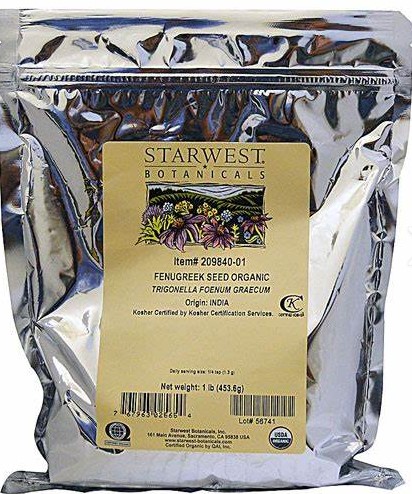 Starwest Botanicals Organic Fenugreek Seed 1 lb