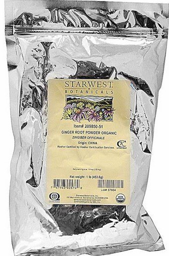 Starwest Botanicals Organic Ginger Root Powder 1 lb