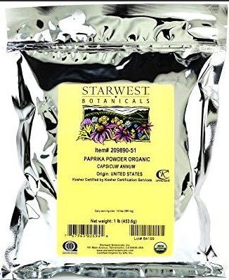 Starwest Botanicals Organic Paprika Powder 1 lb