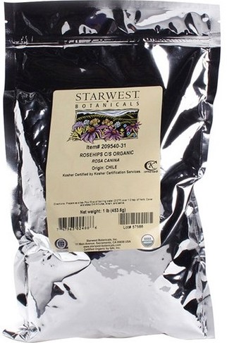 Starwest Botanicals Organic Rosehips C/S Seedless 1 lb