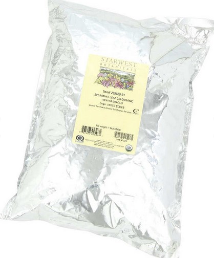Starwest Botanicals Organic Spearmint Leaf C/S 1 lb
