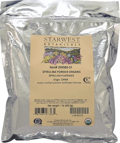 Starwest Botanicals Organic Spirulina Powder 1 lb