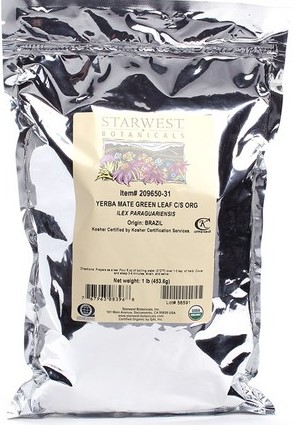 Starwest Botanicals Organic Yerba Mate Leaf Green C/S 1 lb