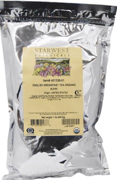 Starwest Botanicals Tea English Breakfast Organic 1 lb