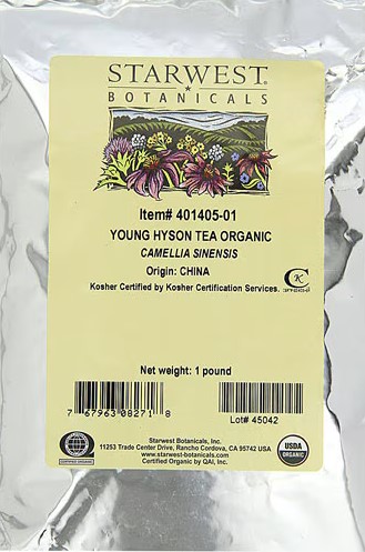 Starwest Botanicals Tea Young Hyson Organic 1 lb