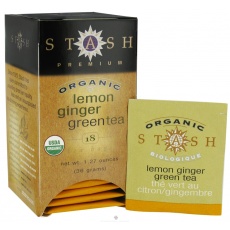 Stash Tea - Organic Lemon Ginger Green Tea (18bags)  TEMPORARILY UNAVAILABLE