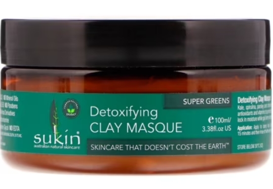 Sukin Super Greens Detoxifying Clay Masque 3.38 ounce