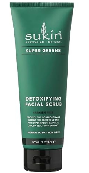 Sukin Super Greens Detoxifying Facial Scrub 4.23 ounce