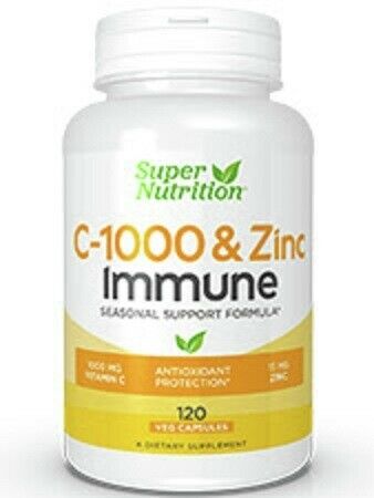 Super Nutrition C-1000 & Zinc Immune 120 Vcaps-OUT OF STOCK