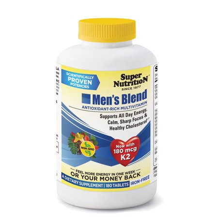 Super Nutrition Men's Blend - Iron-Free, 6/Day 180 Tabs-OUT OF STOCK