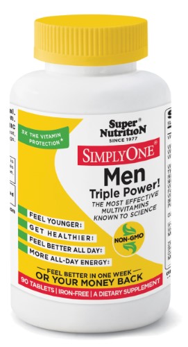 Super Nutrition SimplyOne Men - Iron-Free 90 Tabs   TEMPORARILY UNAVAILABLE
