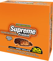 Supreme Protein Bar Caramel Nut Chocolate Carb Conscious 3.4 oz 12box TEMPORARELY UNAVAILABLE