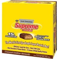 Supreme Protein Bar Peanut Butter Crunch Carb Conscious 12 bars/box  TEMPORARELY UNAVAILABLE