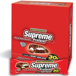 Supreme Protein Bar Rocky Road Brownie Carb Conscious 12 Bars/Box TEMPORARELY UNAVAILABLE