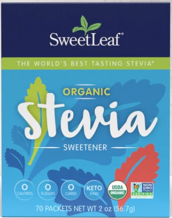 Sweetleaf Stevia - Organic Stevia Sweetener Packets 70 ct