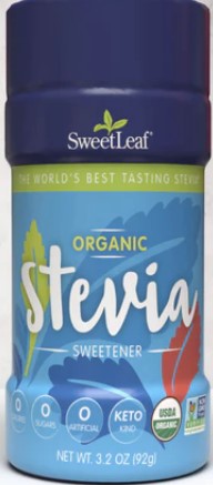 Sweetleaf Stevia - Organic Stevia Sweetener Powder 92 gm
