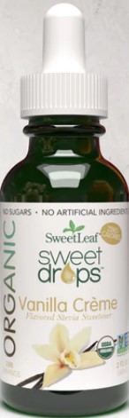 Sweetleaf Stevia - Organic Sweetleaf Sweet Drops Vanilla Creme Flavored Stevia Sweetener 2 ounce