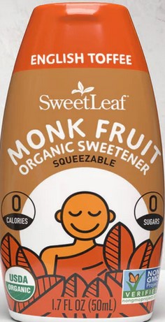 Sweetleaf Stevia - Sweetleaf Organic Monk Fruit Sweetener Squeezable English Toffee 1.7 ounce