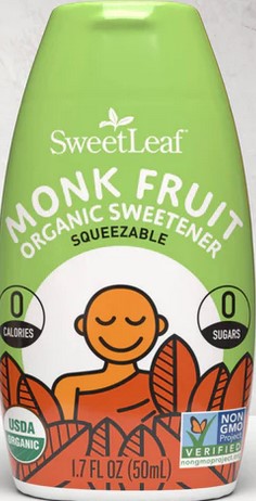 Sweetleaf Stevia - Sweetleaf Organic Monk Fruit Sweetener Squeezable Unflavored 1.7 ounce