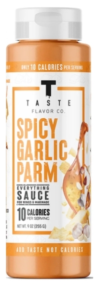 Taste Flavor 10 Calories 9.5 oz Spicy Garlic Parm Flavor 18 Servings