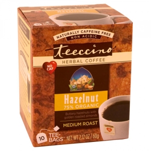 Teeccino Hazelnut Herbal Coffee Tee 10 Bags