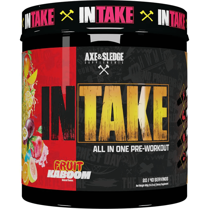 Axe & Sledge INTAKE Pre Workout Fruit Kaboom Flavor 20/40 Servings