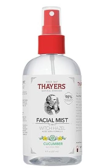 Thayers Alcohol-Free Witch Hazel Facial Mist Toner with Aloe Vera Cucumber 8 oz
