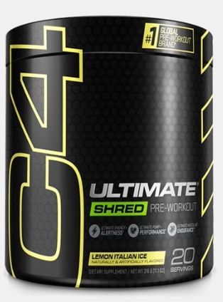 Cellucor - C4 Ultimate Shred Pre - Workout  Lemon Italian Ice Flavor  20 Servings