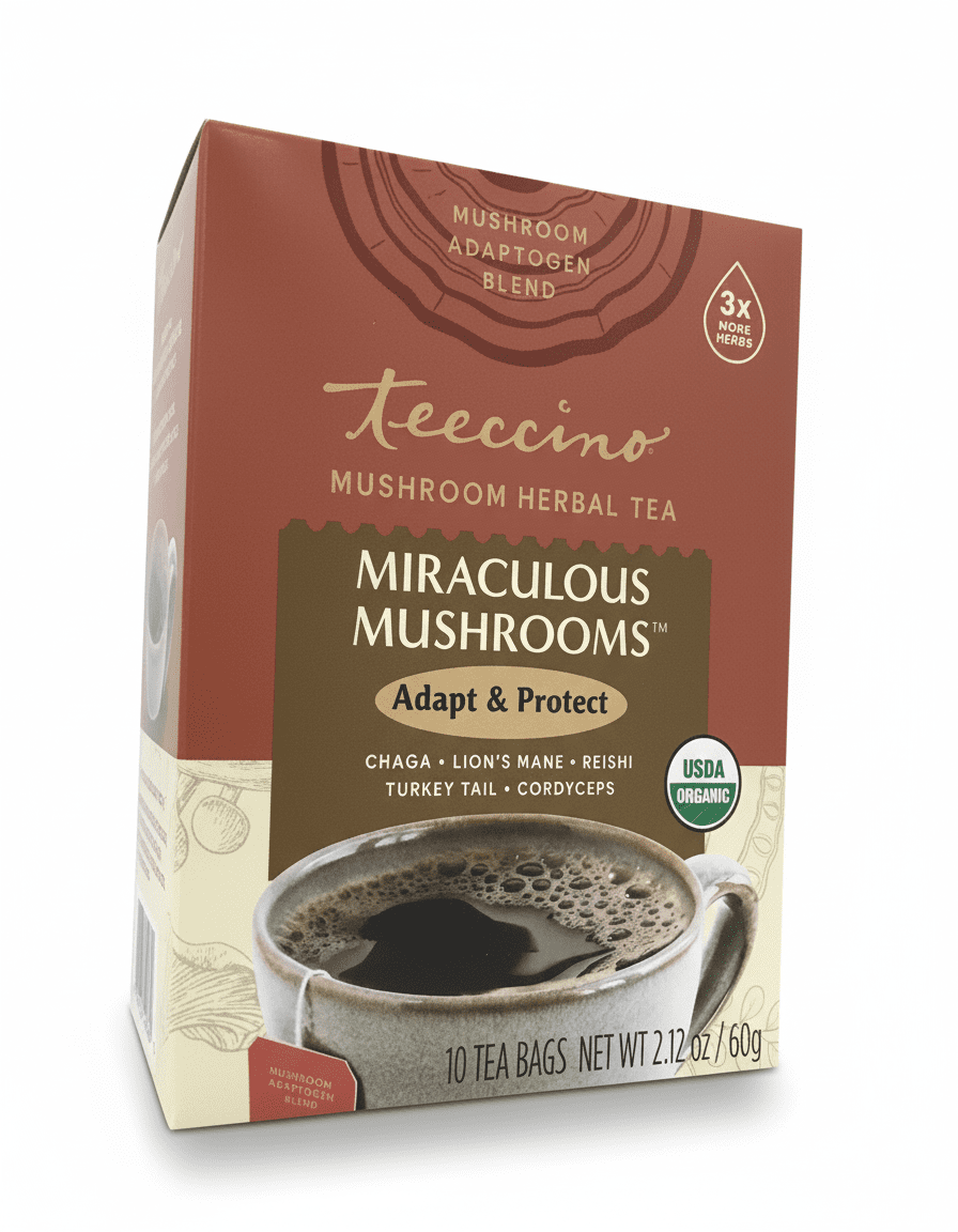 Teeccino Miraculous Mushroom - Mushroom Herbal Tea 10 bags