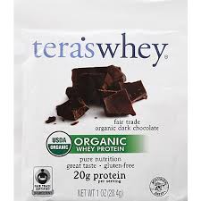 Tera's Whey Active Nutrition Fair Trade Dark Chocolate 1oz