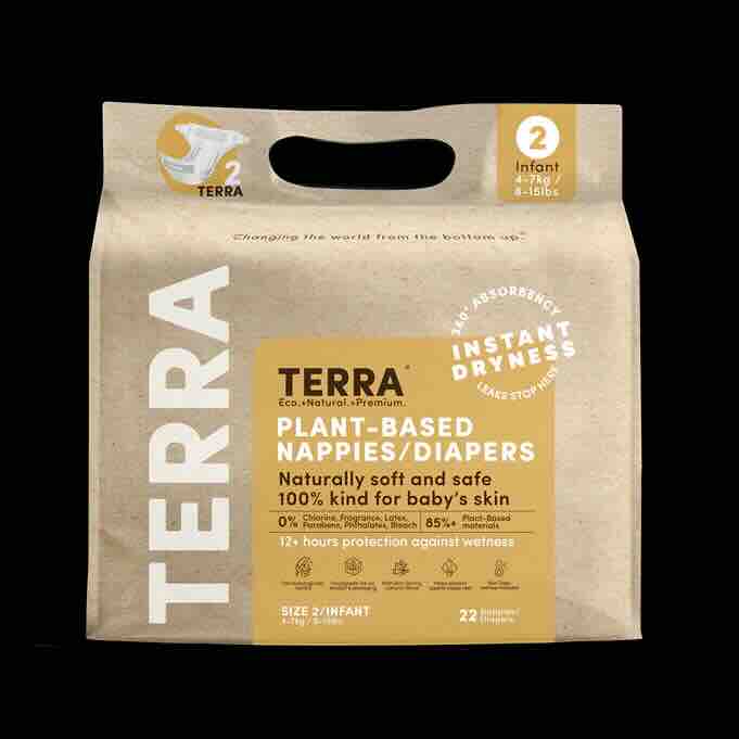 Terra Eco Diaper Infant Size 2 22 Ea