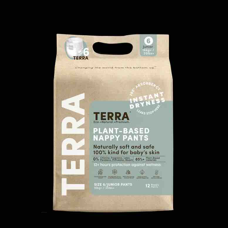 Terra Eco Diaper Jr Train Size 6 12 Ea