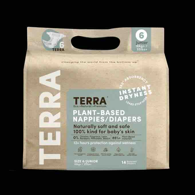 Terra Eco Diapers Junior Size 6 14 Ea