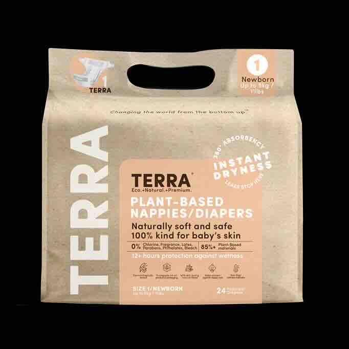 Terra Eco Diapers Newborn Size 1 24 Pk