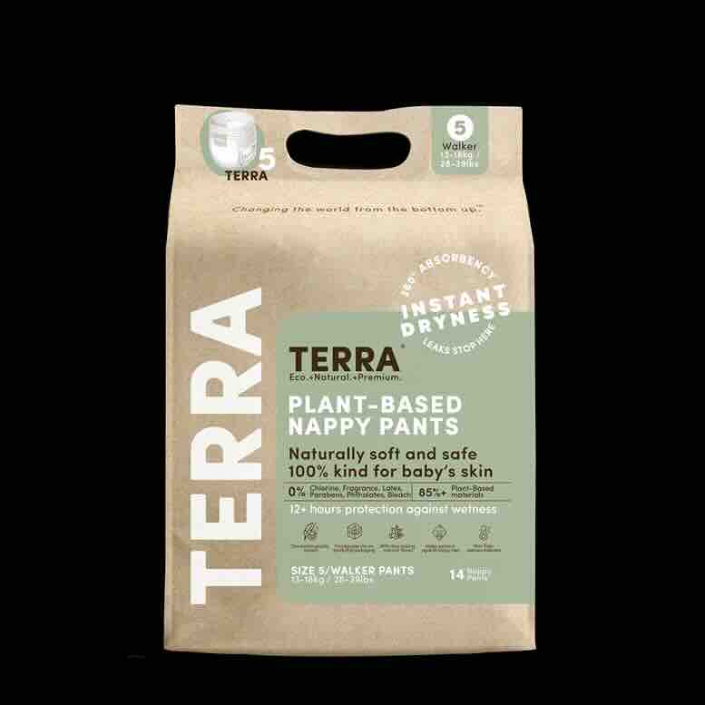Terra Eco Diapers Size 5 Walker 16 Ea