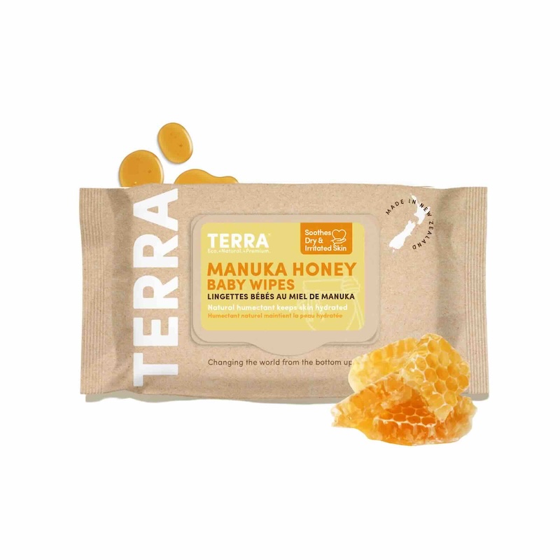 Terra Eco Wipes Baby Manuka Honey 70 Ea