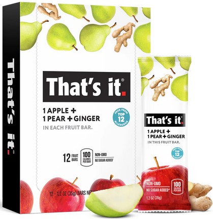 Thats It Fruit Bar,Appl Pear,Gngr  12 / 1.2oz