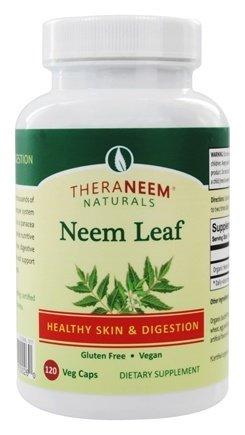 Theraneem Neem Leaf Vegan, Veg Cap, Fragrance Free 120ct Plastic Bottle