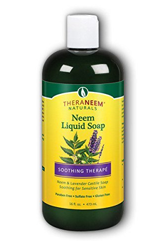 Theraneem Neem Liquid Soap Vegan, Liquid, Lavender 16oz Plastic Bottle
