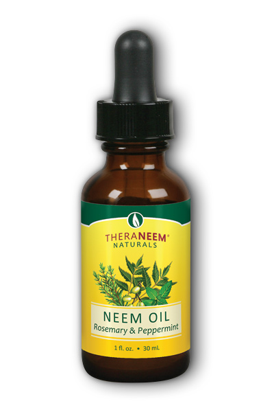 Theraneem Neem Oil, Rosemary & Peppermint Vegan, Oil, Rosemary Pepmint 1oz Glass Bottle